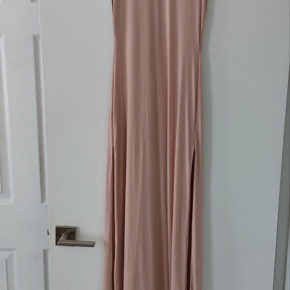 Lurelly "Issy" evening column gown. Mock turtleneck. Sleeveless. Keyhole back - Picture 3 of 6
